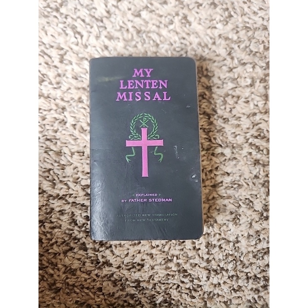 Vintage My Lenten Missal Father Stedman Catholic Prayer Book 1944 Black Pink